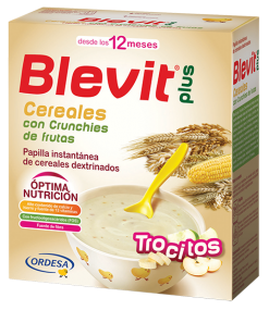 Blevit plus Trocitos Cereales con Crunchies de frutas