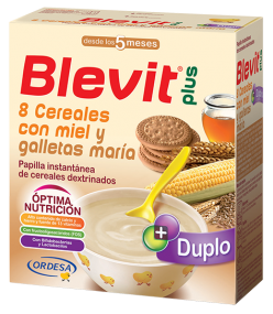 Blevit plus Duplo 8 Cereales con miel y galletas maría